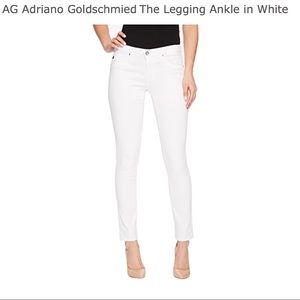 AG Legging Ankle Super Skinny WHT Jean sz 27
